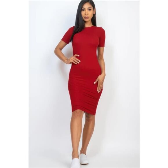 Ribbed Bodycon Midi Dress - Picture 2 of 7